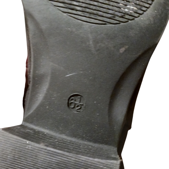 Bonnibel Black Over The Knee Boots Ladies 6 1/2 Block Heel Man Made Materials - Picture 4 of 5